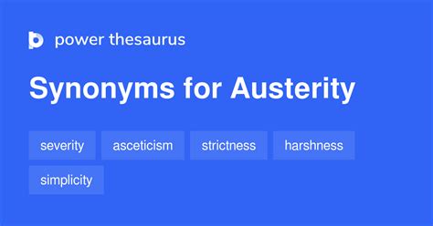 austerity synonym